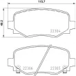 BREMBO P 23 177 - Jeu de 4 plaquettes de frein arrière