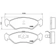 BREMBO P 24 028 - Jeu de 4 plaquettes de frein avant
