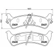 BREMBO P 24 042 - Jeu de 4 plaquettes de frein arrière