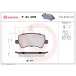 BREMBO P 24 078 - Jeu de 4 plaquettes de frein arrière