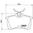 BREMBO P 28 030 - Jeu de 4 plaquettes de frein arrière