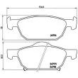 BREMBO P 28 044X - Jeu de 4 plaquettes de frein avant