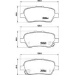 BREMBO P 28 094 - Jeu de 4 plaquettes de frein arrière