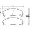 BREMBO P 30 044 - Jeu de 4 plaquettes de frein avant