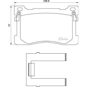 Jeu de 4 plaquettes de frein avant BREMBO P 30 082 pour KIA K9 5.0 GDi AWD - 413cv