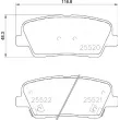 BREMBO P 30 104 - Jeu de 4 plaquettes de frein arrière