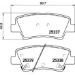 BREMBO P 30 106 - Jeu de 4 plaquettes de frein arrière