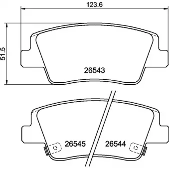 Jeu de 4 plaquettes de frein arrière BREMBO P 30 153 pour HYUNDAI IONIQ 5 EV - 217cv