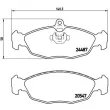 BREMBO P 36 017 - Jeu de 4 plaquettes de frein arrière