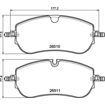 Jeu de 4 plaquettes de frein avant BREMBO OEM J9C26726