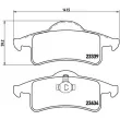 BREMBO P 37 006 - Jeu de 4 plaquettes de frein arrière