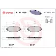 BREMBO P 37 026 - Jeu de 4 plaquettes de frein arrière