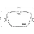 BREMBO P 44 025 - Jeu de 4 plaquettes de frein arrière