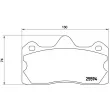 BREMBO P 47 002 - Jeu de 4 plaquettes de frein arrière