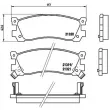 BREMBO P 49 025 - Jeu de 4 plaquettes de frein arrière