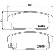 BREMBO P 49 035 - Jeu de 4 plaquettes de frein arrière