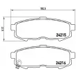 BREMBO P 49 042 - Jeu de 4 plaquettes de frein arrière