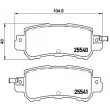 BREMBO P 49 047 - Jeu de 4 plaquettes de frein arrière