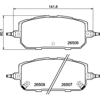 Jeu de 4 plaquettes de frein avant BREMBO OEM DNYJ3328Z
