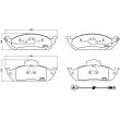 BREMBO P 50 039 - Jeu de 4 plaquettes de frein avant