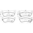 BREMBO P 50 040 - Jeu de 4 plaquettes de frein arrière