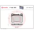BREMBO P 50 073X - Jeu de 4 plaquettes de frein avant