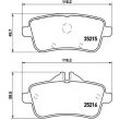 BREMBO P 50 100 - Jeu de 4 plaquettes de frein arrière