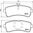 BREMBO P 50 130 - Jeu de 4 plaquettes de frein arrière