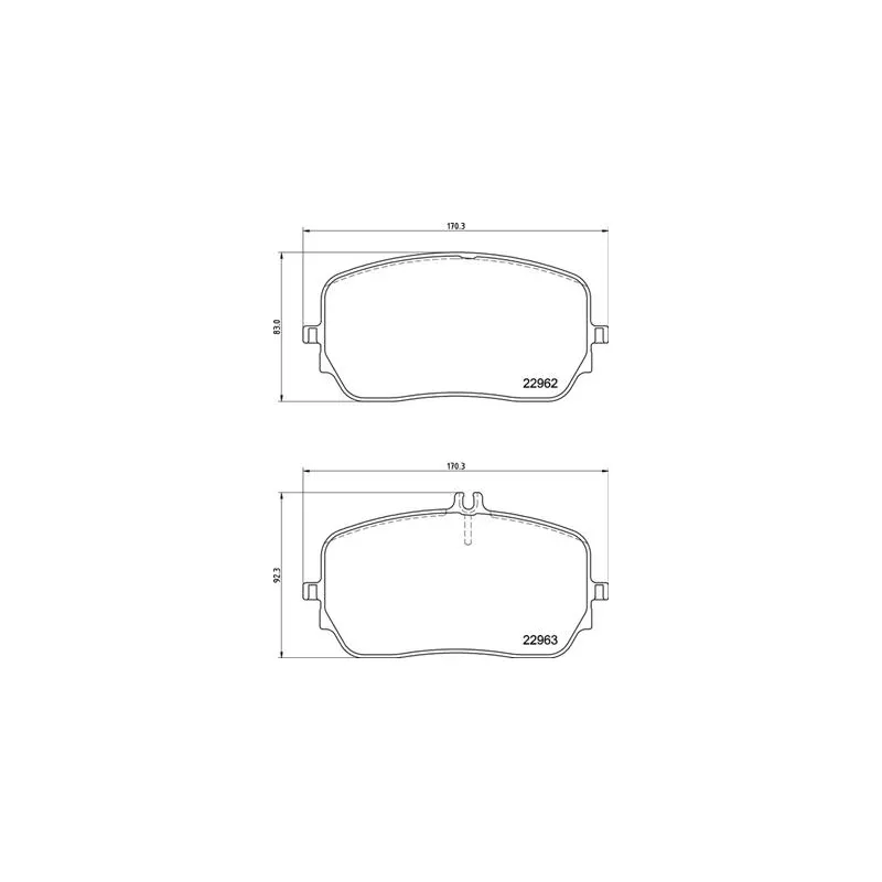 Jeu de 4 plaquettes de frein avant BREMBO P 50 149 - Visuel 1