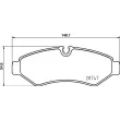 BREMBO P 50 155 - Jeu de 4 plaquettes de frein arrière