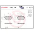 BREMBO P 50 156 - Jeu de 4 plaquettes de frein arrière