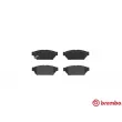 BREMBO P 54 016 - Jeu de 4 plaquettes de frein arrière