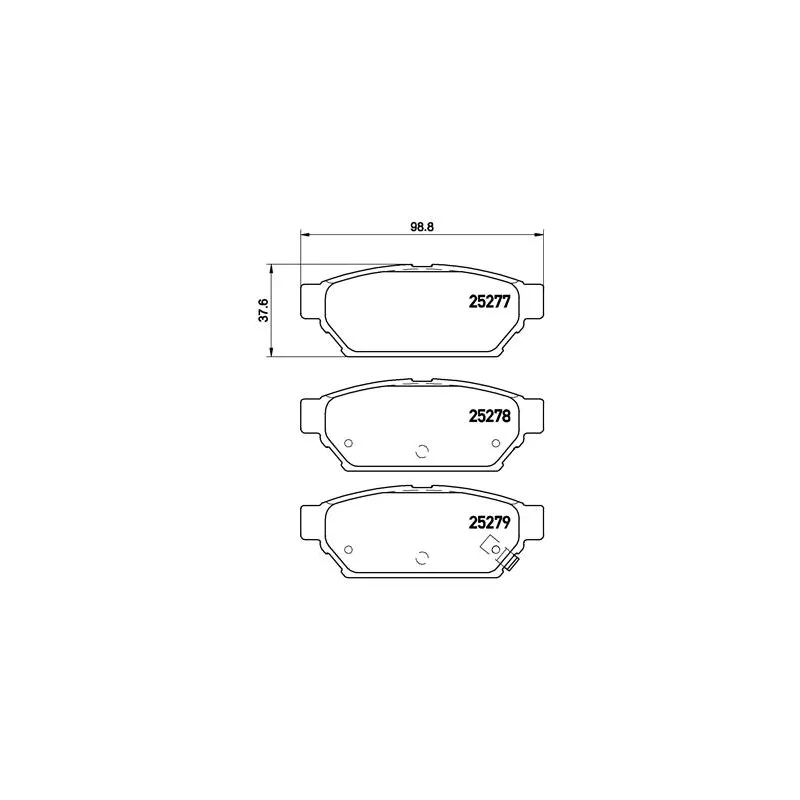 Jeu de 4 plaquettes de frein avant BREMBO P 54 053 - Visuel 1