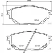 BREMBO P 54 065 - Jeu de 4 plaquettes de frein avant