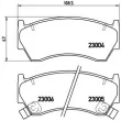 BREMBO P 56 033 - Jeu de 4 plaquettes de frein avant
