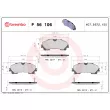 BREMBO P 56 106 - Jeu de 4 plaquettes de frein avant