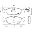 BREMBO P 59 017 - Jeu de 4 plaquettes de frein avant