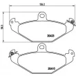 BREMBO P 59 026 - Jeu de 4 plaquettes de frein arrière