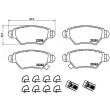 BREMBO P 59 031 - Jeu de 4 plaquettes de frein arrière