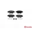 BREMBO P 59 031 - Jeu de 4 plaquettes de frein arrière