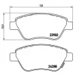 BREMBO P 59 051X - Jeu de 4 plaquettes de frein avant