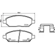 BREMBO P 59 088 - Jeu de 4 plaquettes de frein avant