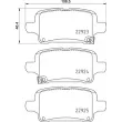 BREMBO P 59 095 - Jeu de 4 plaquettes de frein arrière