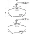 BREMBO P 61 050 - Jeu de 4 plaquettes de frein avant