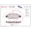BREMBO P 61 070 - Jeu de 4 plaquettes de frein avant