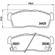 BREMBO P 61 108 - Jeu de 4 plaquettes de frein avant