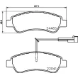 BREMBO P 61 125 - Jeu de 4 plaquettes de frein arrière