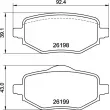 BREMBO P 61 140 - Jeu de 4 plaquettes de frein arrière