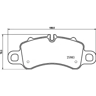 Jeu de 4 plaquettes de frein avant BREMBO OEM 9P1698151A