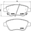 BREMBO P 66 001 - Jeu de 4 plaquettes de frein avant